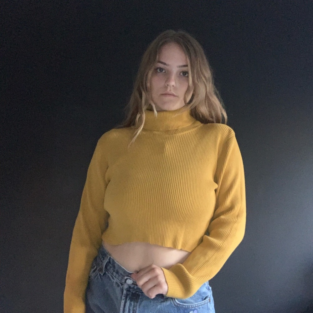 yellow turtleneck